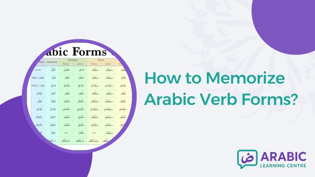 How to Memorize Arabic Verb Forms?